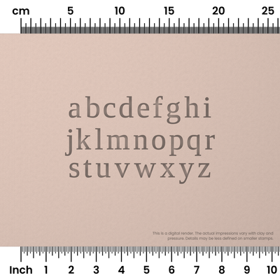 Tinos | Lowercase | Alphabet Stamp Sets - Ceramind® Tools