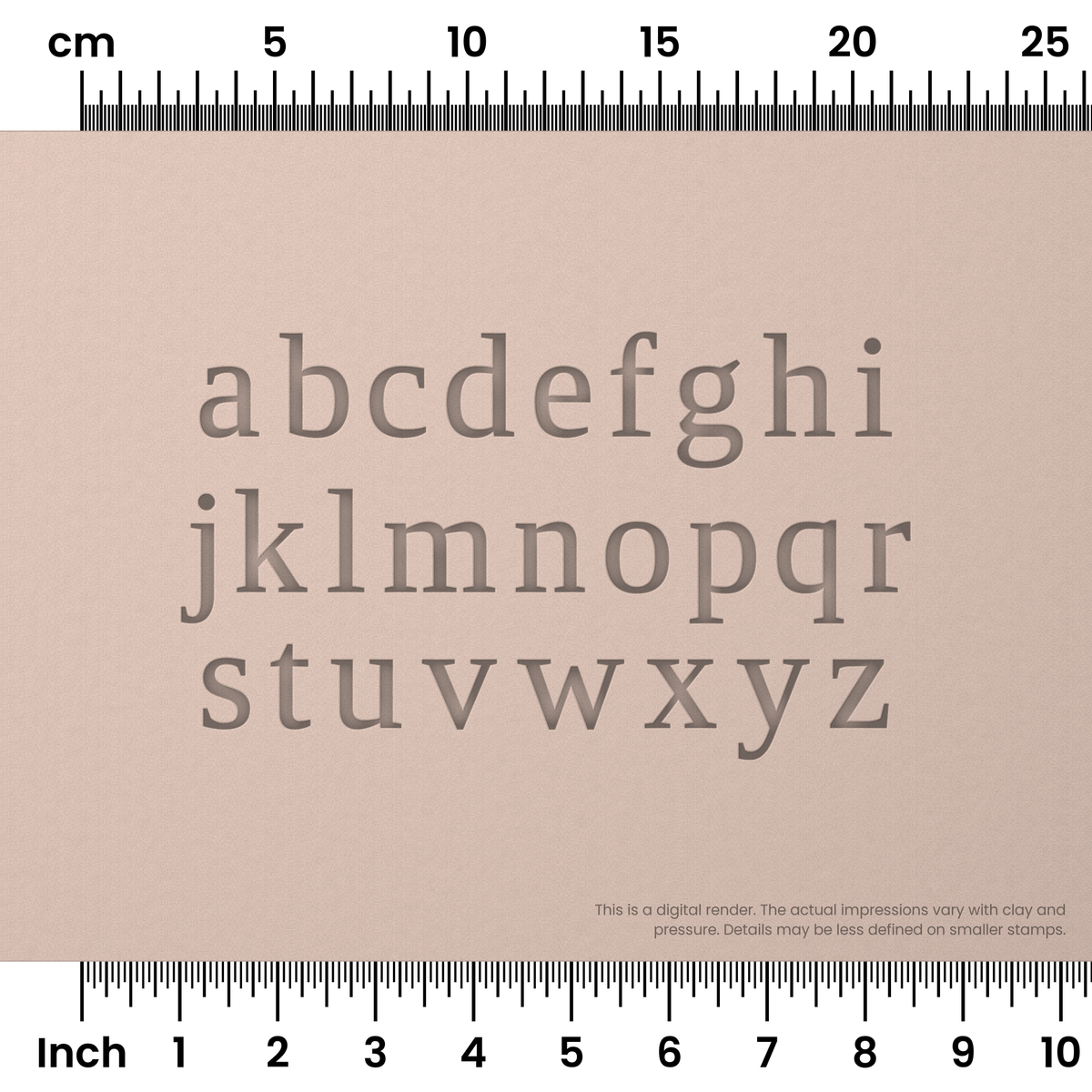 Tinos | Lowercase | Alphabet Stamp Sets - Ceramind® Tools