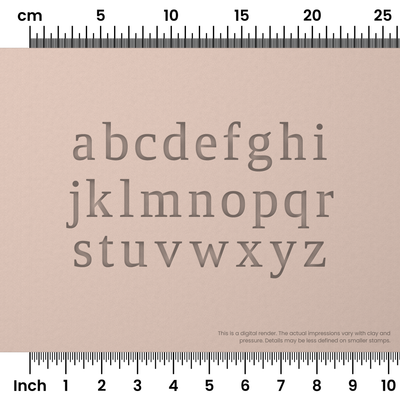 Tinos | Lowercase | Alphabet Stamp Sets - Ceramind® Tools