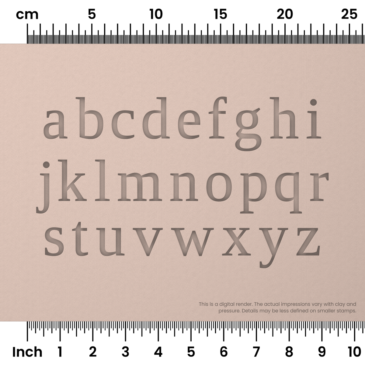 Tinos | Lowercase | Alphabet Stamp Sets - Ceramind® Tools