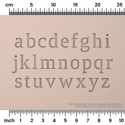 Tinos | Lowercase | Alphabet Stamp Sets - Ceramind® Tools