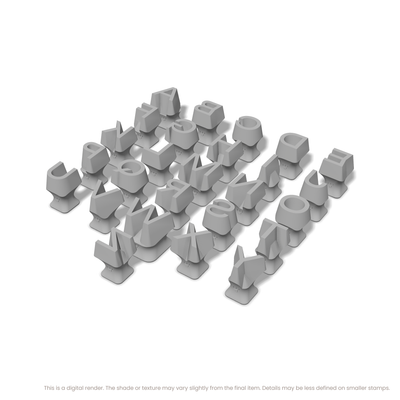 Unbounded | All Caps | Alphabet Stamp Sets - Ceramind® Tools