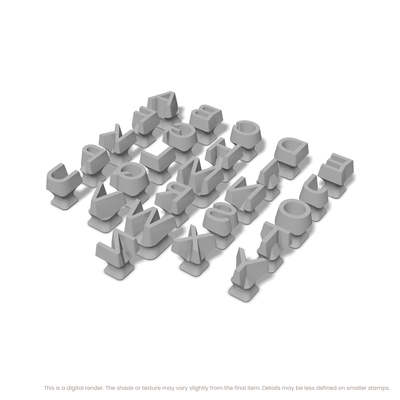 Unbounded | All Caps | Alphabet Stamp Sets - Ceramind® Tools