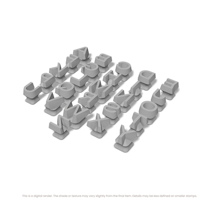 Unbounded | All Caps | Alphabet Stamp Sets - Ceramind® Tools