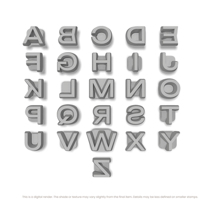Unbounded | All Caps | Alphabet Stamp Sets - Ceramind® Tools