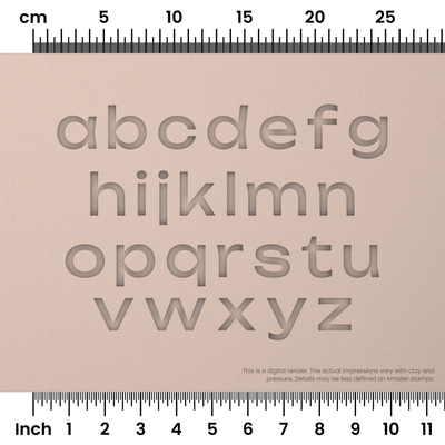 Unbounded | Lowercase | Alphabet Stamp Sets - Ceramind® Tools