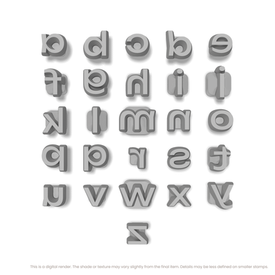 Unbounded | Lowercase | Alphabet Stamp Sets - Ceramind® Tools