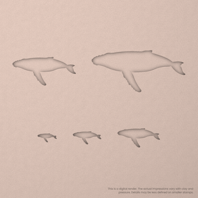 Humpback Whale Stamps - Ceramind® Tools