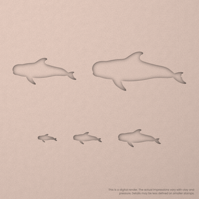 Pilot Whale Stamps - Ceramind® Tools