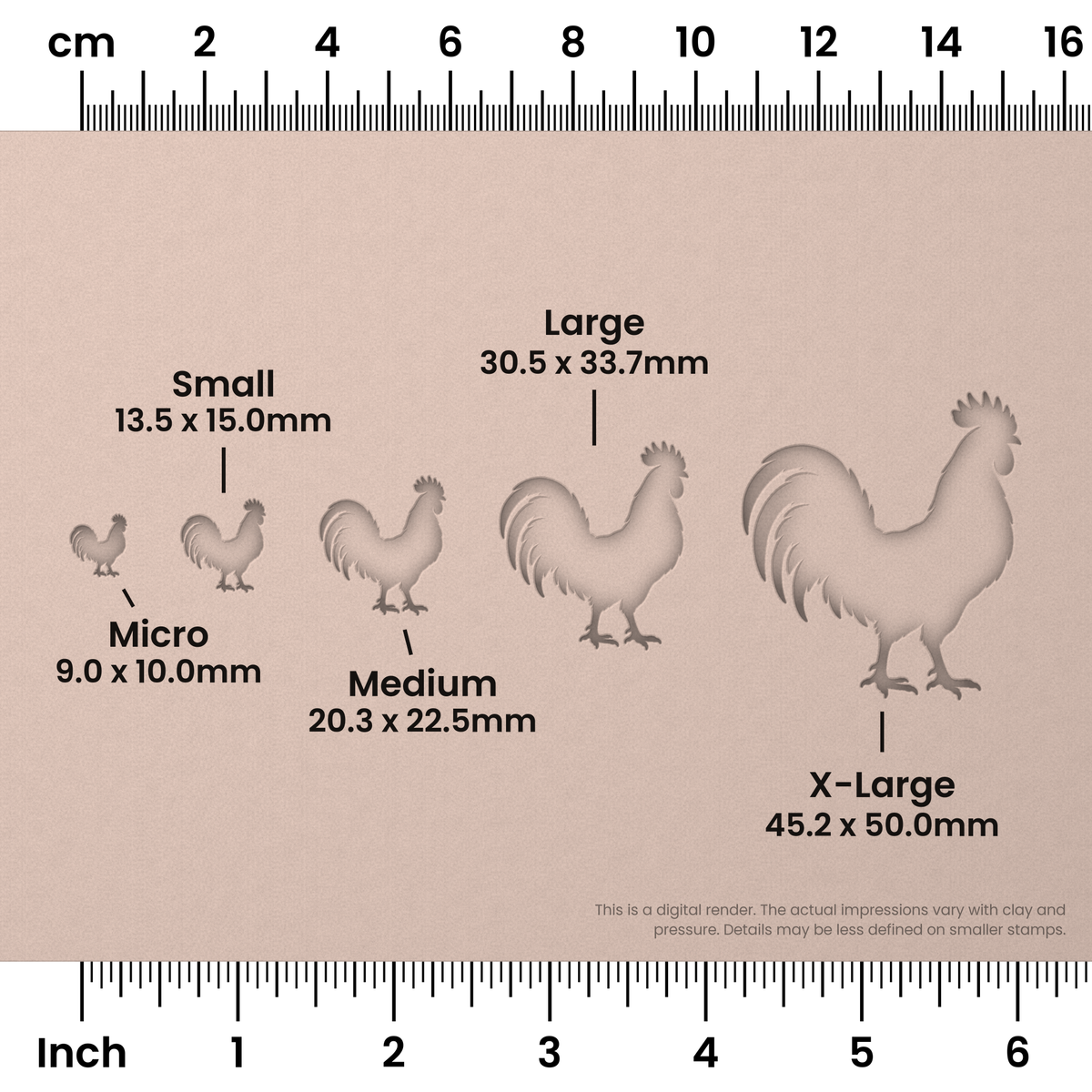 Rooster Stamps - Ceramind® Tools
