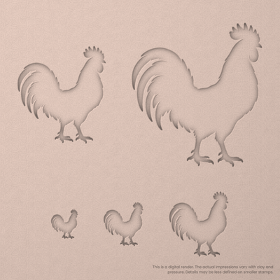 Rooster Stamps - Ceramind® Tools