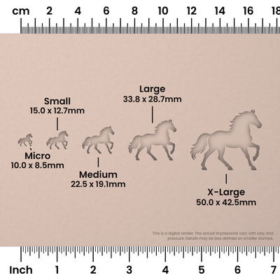 Running Stallion Horse Stamps