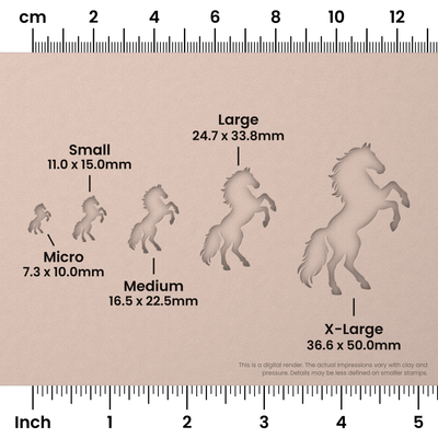 Rearing Stallion Horse Stamps