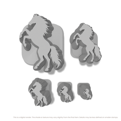 Rearing Stallion Horse Stamps