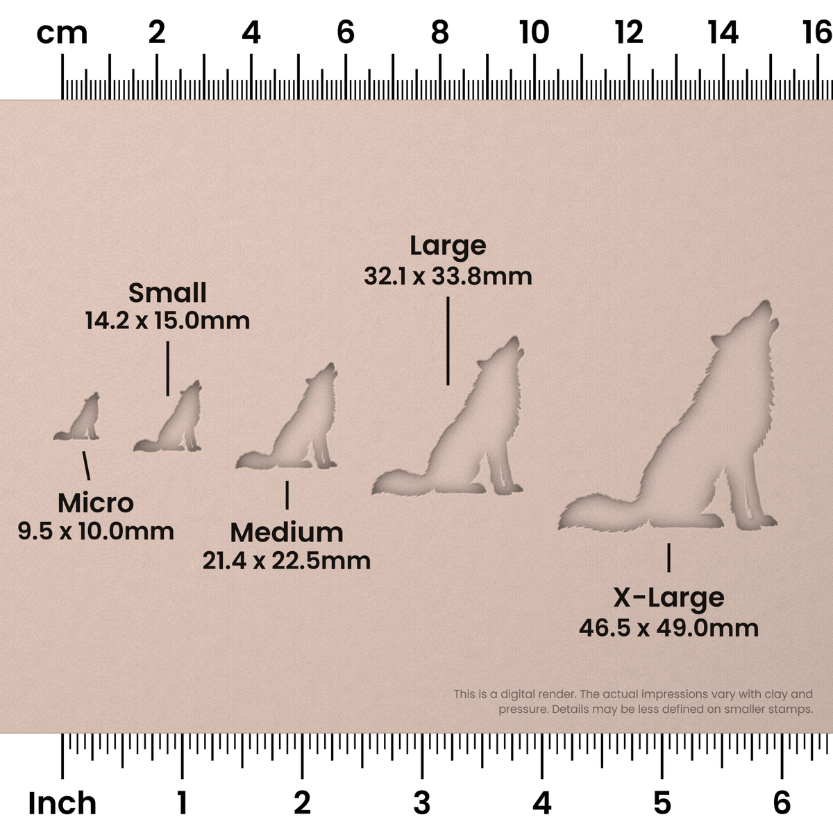 Wolf Howling While Sitting Stamps