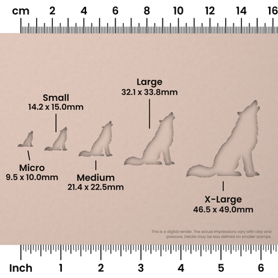 Wolf Howling While Sitting Stamps