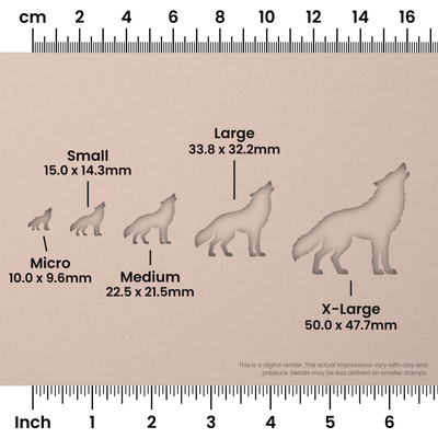 Wolf Howling While Standing Stamps