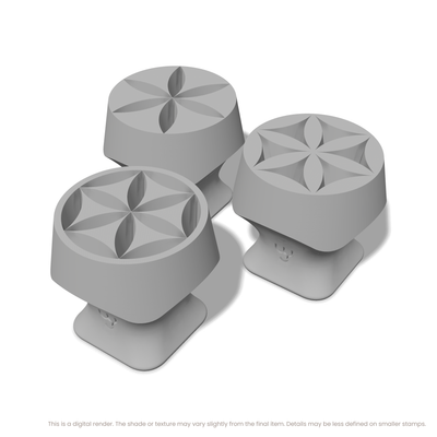 Flower of Life Stamp Set: Circle, 2 Petals Wide - Ceramind® Tools
