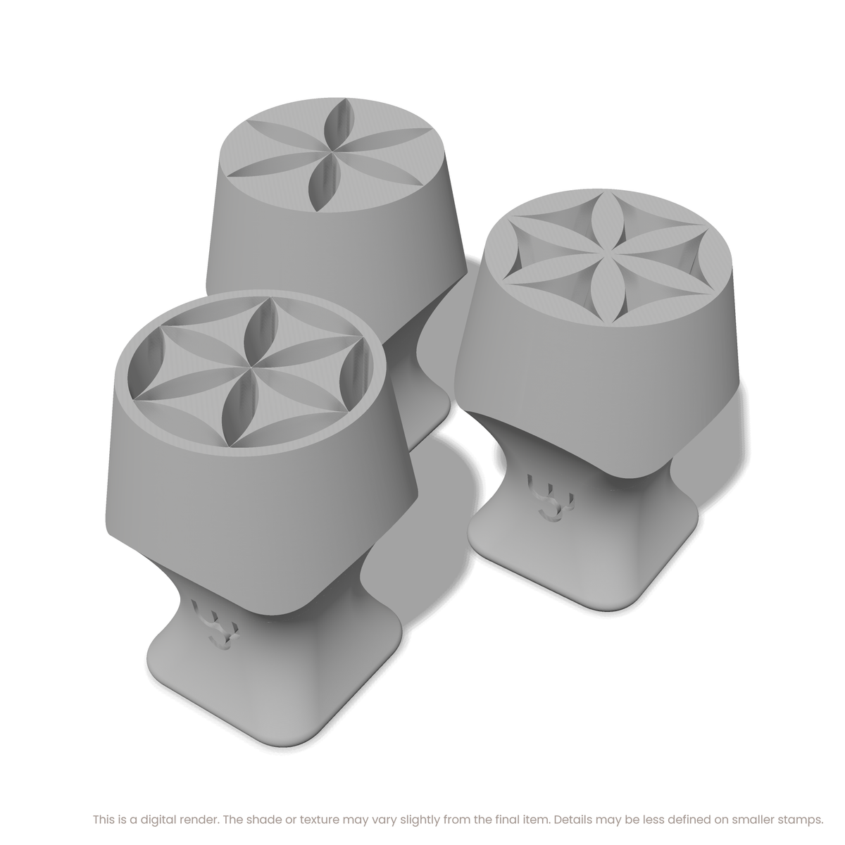 Flower of Life Stamp Set: Circle, 2 Petals Wide - Ceramind® Tools