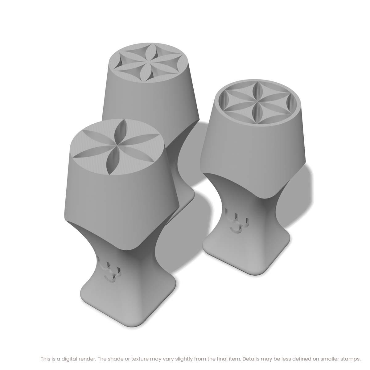 Flower of Life Stamp Set: Circle, 2 Petals Wide - Ceramind® Tools