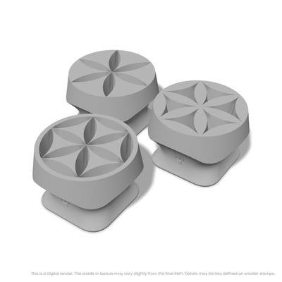 Flower of Life Stamp Set: Circle, 2 Petals Wide - Ceramind® Tools