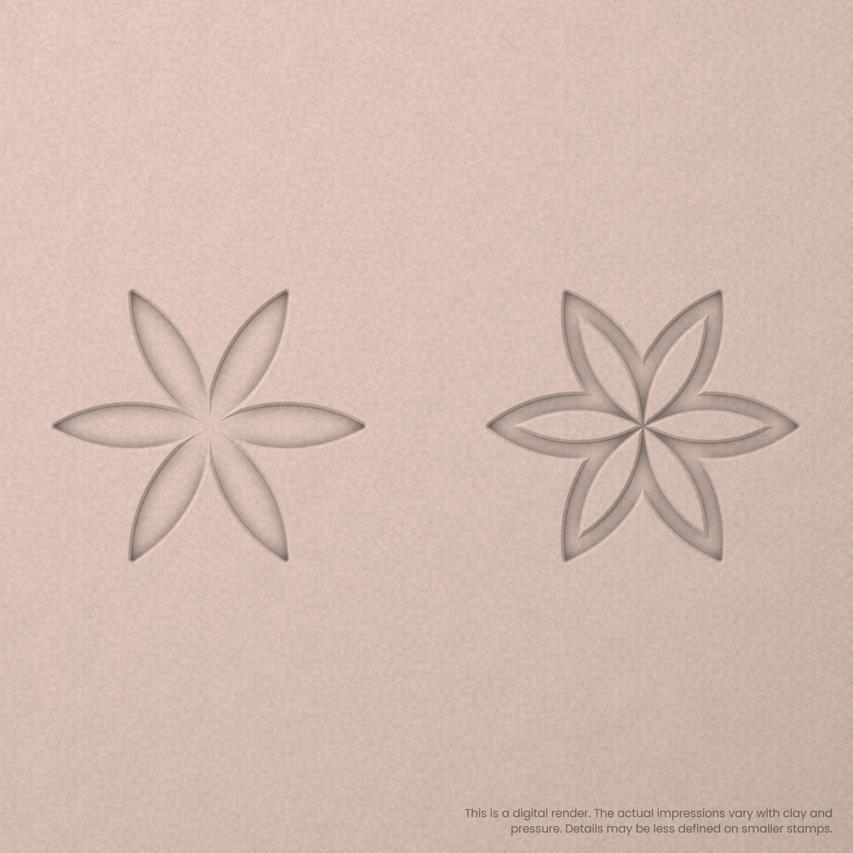 Flower of Life Stamp Set: Star, 2 Petals Wide - Ceramind® Tools