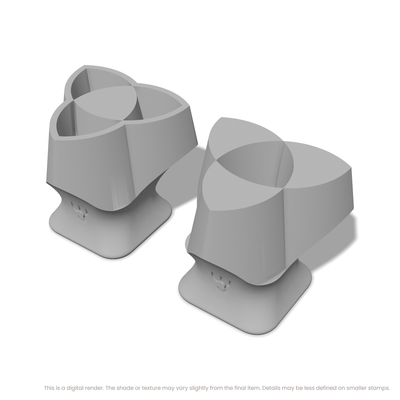 Flower of Life Stamp Set: Trefoil, 2 Petals Wide - Ceramind® Tools