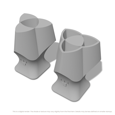 Flower of Life Stamp Set: Trefoil, 2 Petals Wide - Ceramind® Tools
