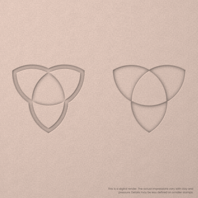 Flower of Life Stamp Set: Trefoil, 2 Petals Wide - Ceramind® Tools