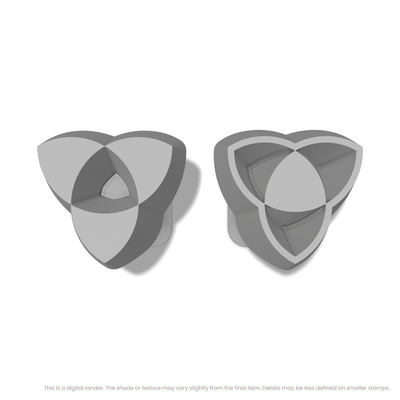 Flower of Life Stamp Set: Trefoil, 2 Petals Wide - Ceramind® Tools