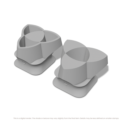 Flower of Life Stamp Set: Trefoil, 2 Petals Wide - Ceramind® Tools