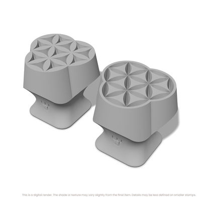 Flower of Life Stamp Set: Triple Circle, 3 Petals Wide - Ceramind® Tools