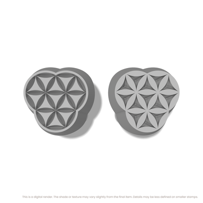 Flower of Life Stamp Set: Triple Circle, 3 Petals Wide - Ceramind® Tools