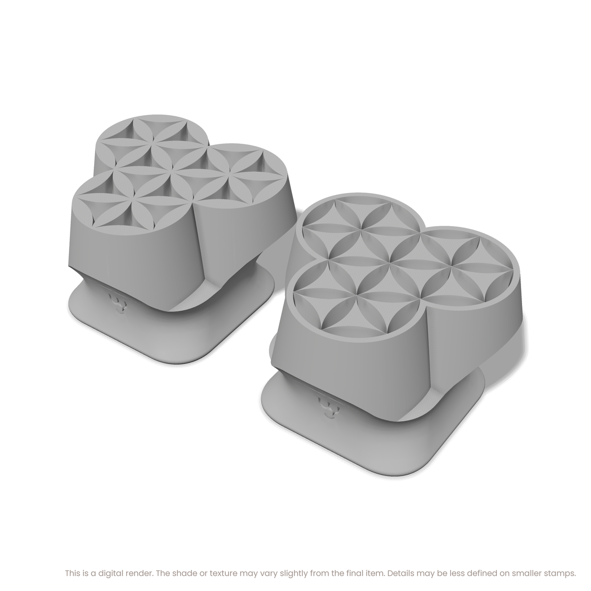 Flower of Life Stamp Set: Four Circle, 3 Petals Wide - Ceramind® Tools