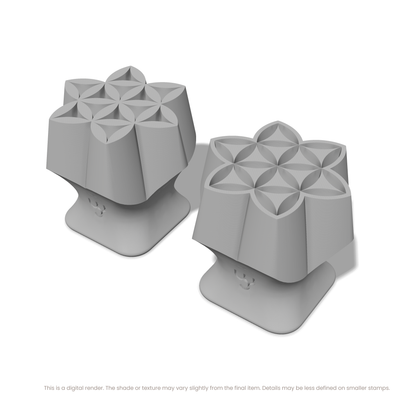 Flower of Life Stamp Set: Star, 3 Petals Wide - Ceramind® Tools