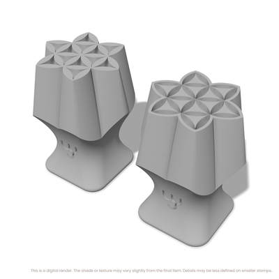 Flower of Life Stamp Set: Star, 3 Petals Wide - Ceramind® Tools