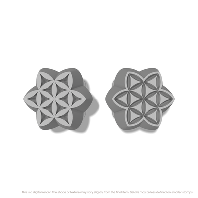 Flower of Life Stamp Set: Star, 3 Petals Wide - Ceramind® Tools