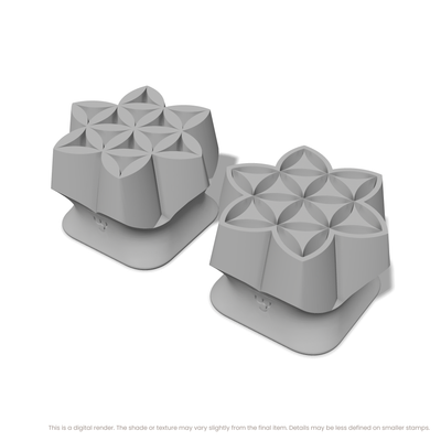Flower of Life Stamp Set: Star, 3 Petals Wide - Ceramind® Tools