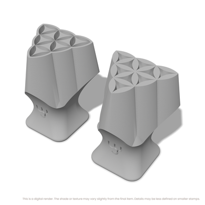 Flower of Life Stamp Set: Trefoil, 3 Petals Wide - Ceramind® Tools