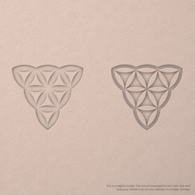 Flower of Life Stamp Set: Trefoil, 3 Petals Wide - Ceramind® Tools