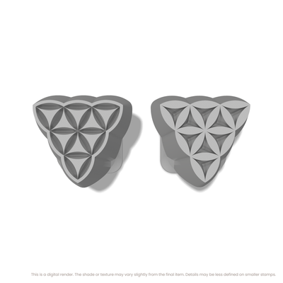 Flower of Life Stamp Set: Trefoil, 3 Petals Wide - Ceramind® Tools