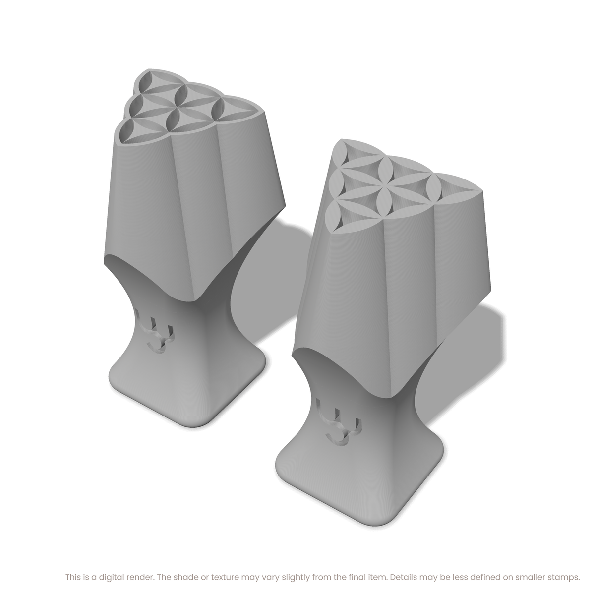 Flower of Life Stamp Set: Trefoil, 3 Petals Wide - Ceramind® Tools