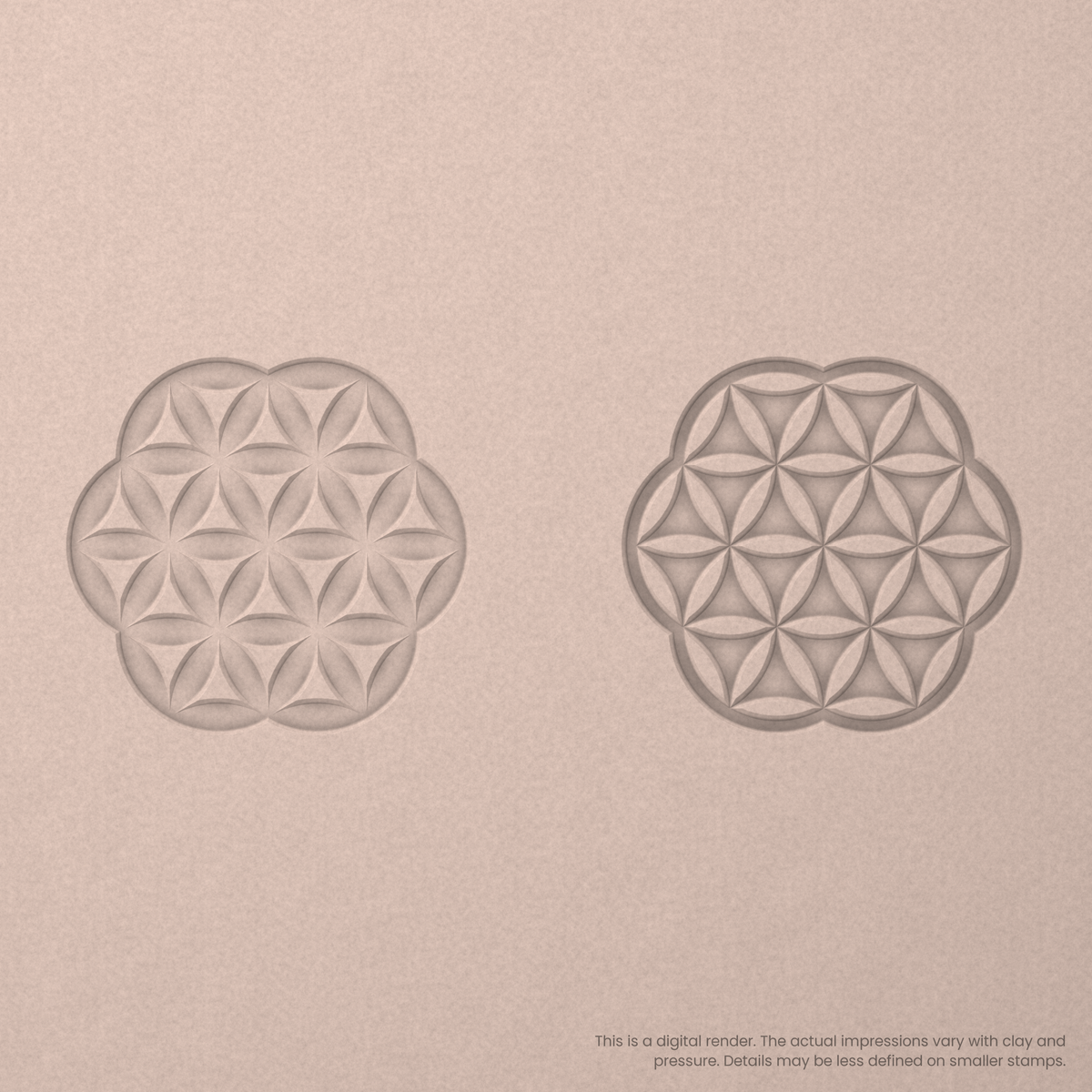 Flower of Life Stamp Set: Seven Circle, 4 Petals Wide - Ceramind® Tools