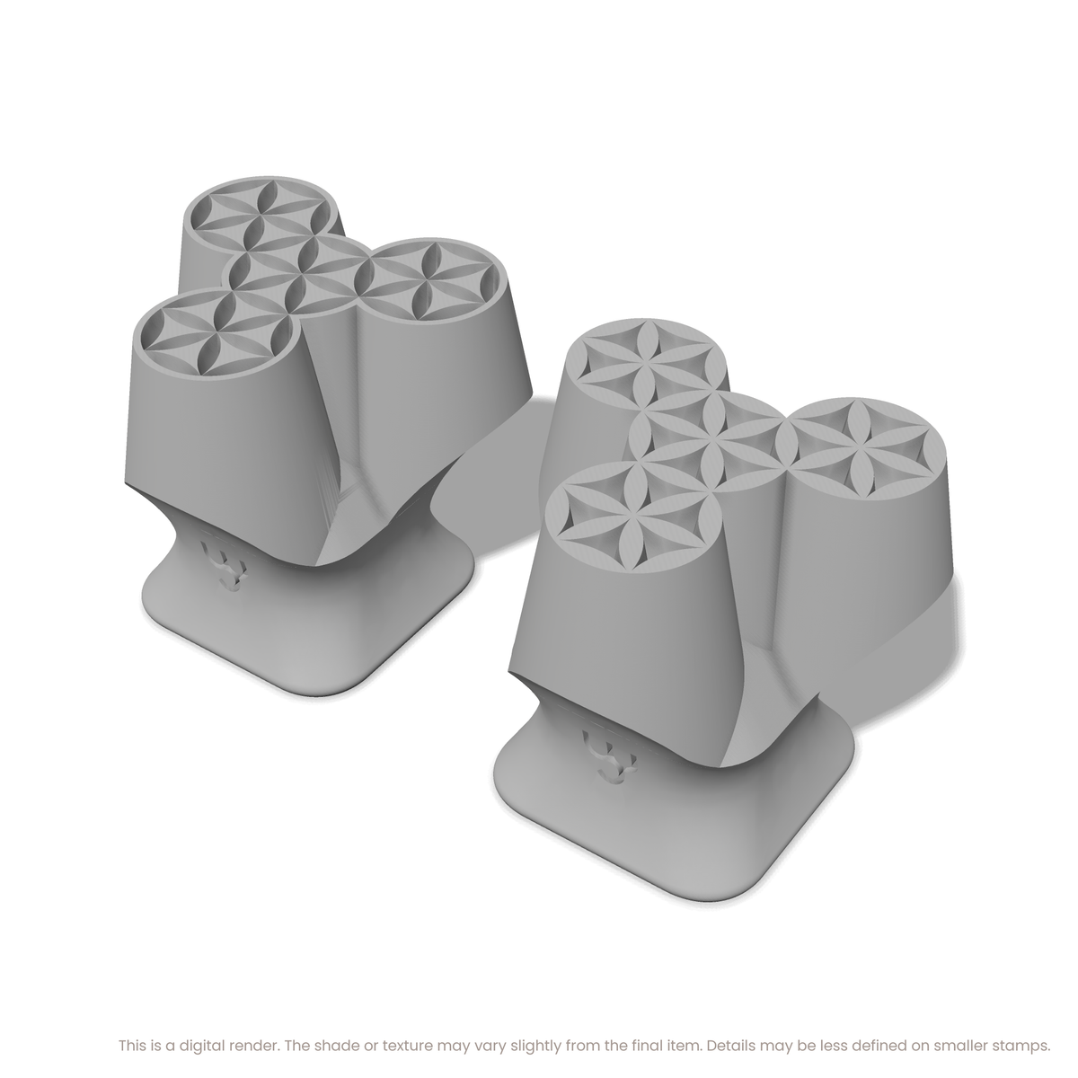 Flower of Life Stamp Set: Four Circle, 5 Petals Wide - Ceramind® Tools