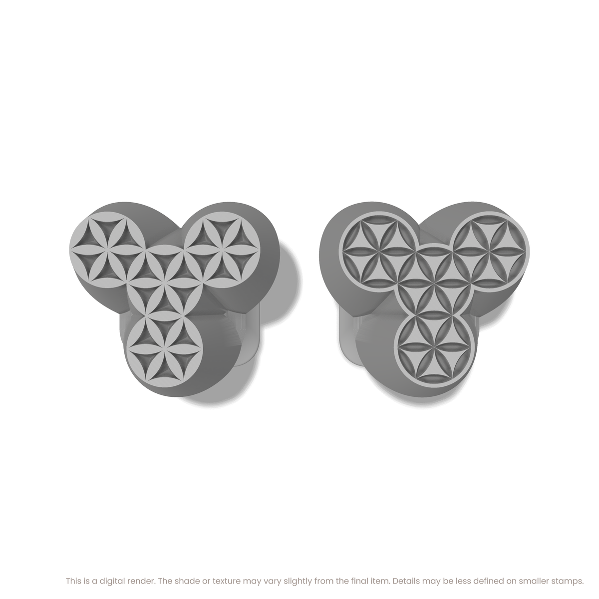Flower of Life Stamp Set: Four Circle, 5 Petals Wide - Ceramind® Tools