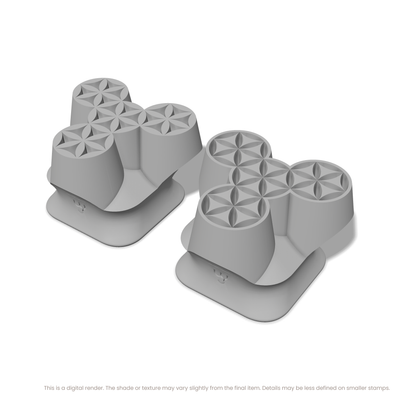 Flower of Life Stamp Set: Four Circle, 5 Petals Wide - Ceramind® Tools