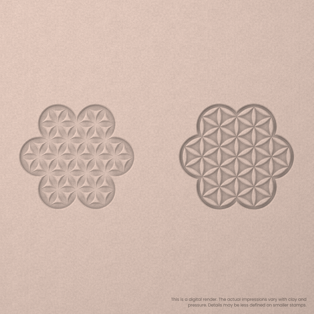 Flower of Life Stamp Set: Seven Circle, 6 Petals Wide - Ceramind® Tools
