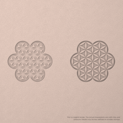 Flower of Life Stamp Set: Seven Circle, 6 Petals Wide - Ceramind® Tools
