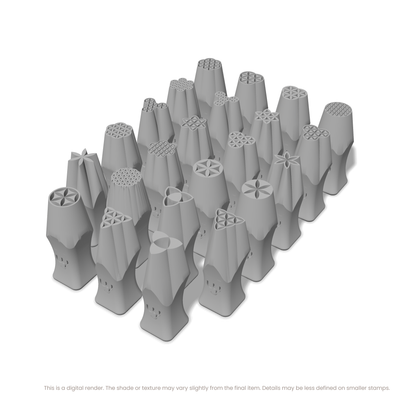 Flower of Life Complete Stamp Set (All 11 Designs) - Ceramind® Tools
