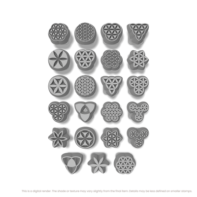 Flower of Life Complete Stamp Set (All 11 Designs) - Ceramind® Tools